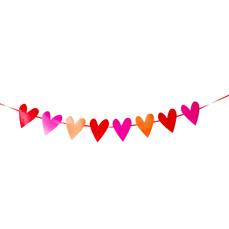 BANDERÍN DE PAPEL DE CORAZÓN