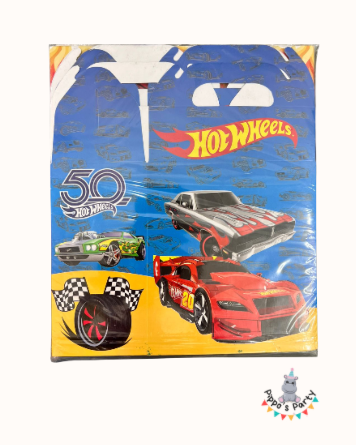CAJA DE PAPEL PARA FIESTA HOTWHEELS X10