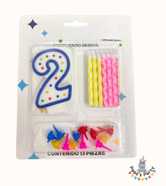VELA DE CUMPLEAÑOS NÚMERO 2