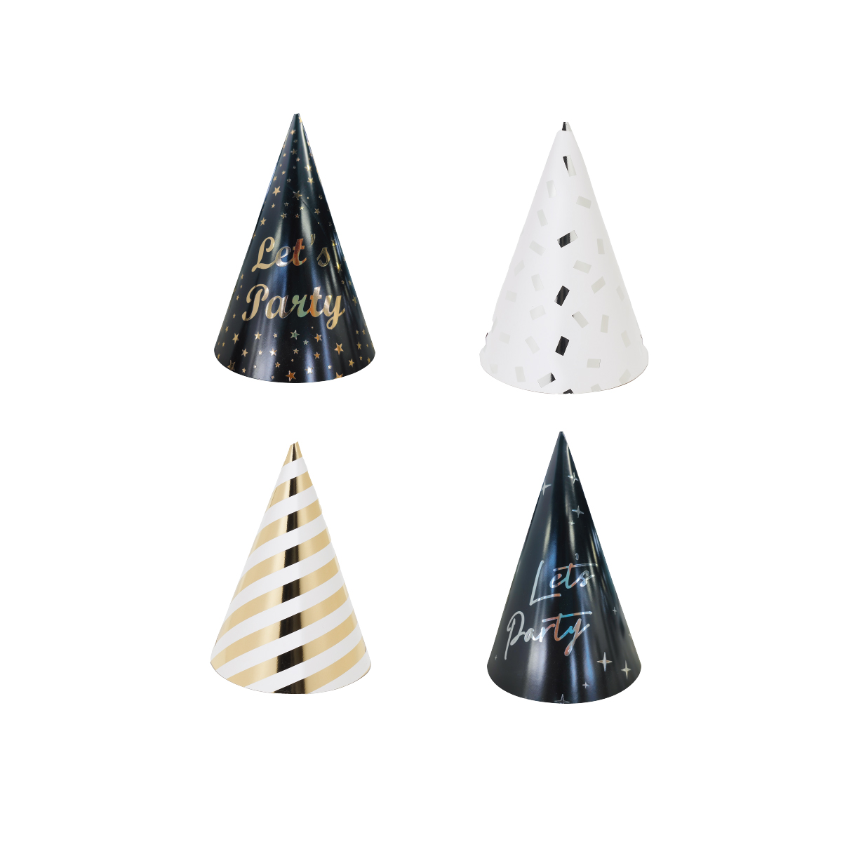 GORRITOS DE PAPEL GOLD NIGHT X8