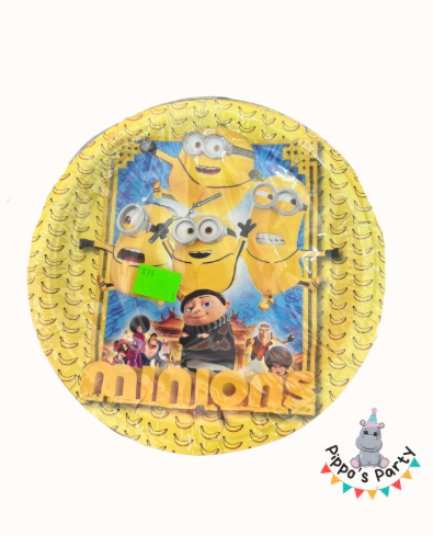 PLATOS DE CARTÓN MINIONS X10