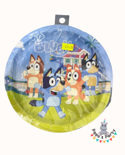 PLATOS DE CARTÓN BLUEY X10