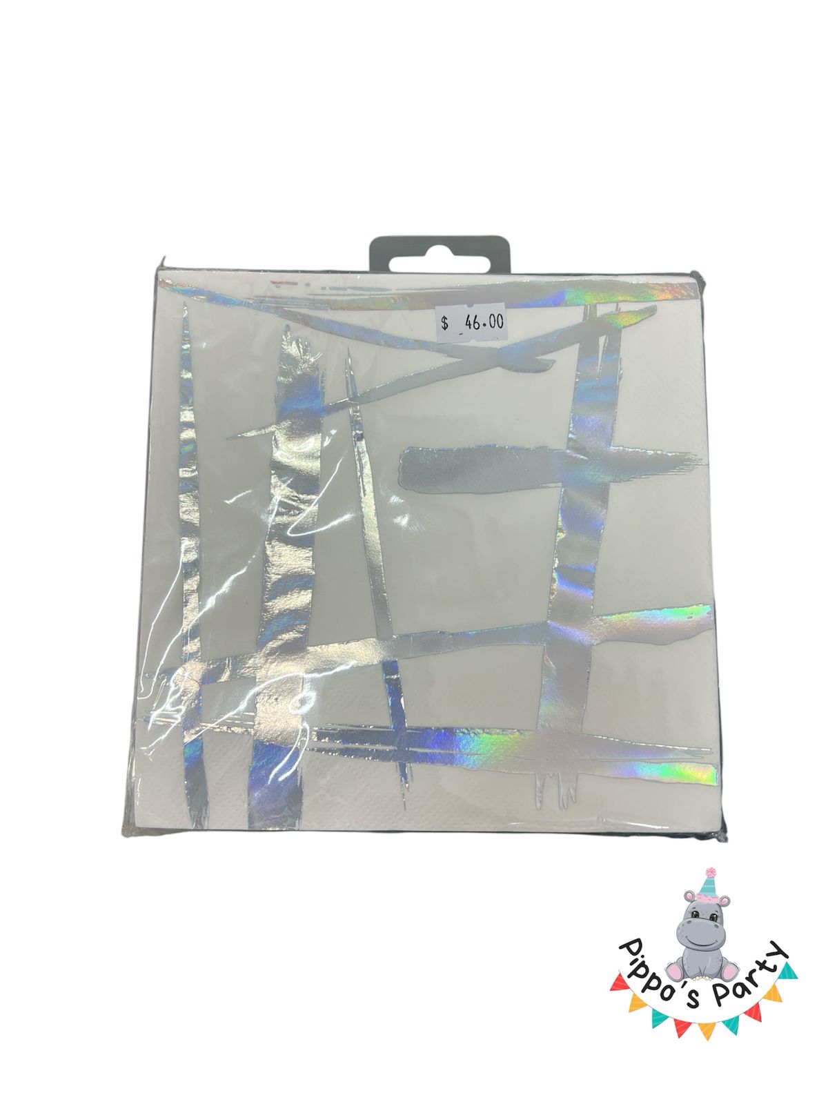 SERVILLETAS IRIDISCENTE PLATA