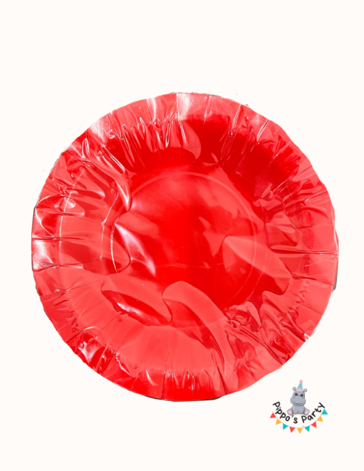 PLATOS COLOR ROJO X10