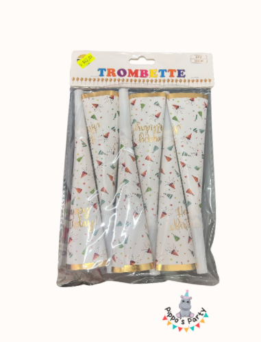 TROMPETAS HAPPY BIRTHDAY X6