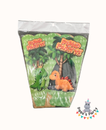 CAJA PARA PALOMITAS DINO PARTY X10
