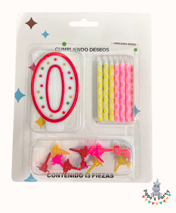 VELA PARA CUMPLEAÑOS NÚMERO 0