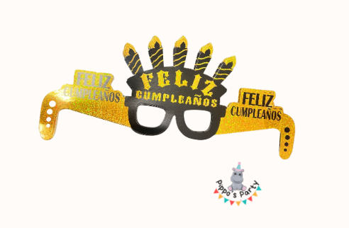 LENTES ANTIFAZ FELIZ CUMPLEAÑOS X12