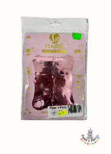 CORTINA METÁLICA ROSA DE CUADROS
