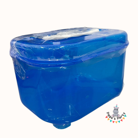 CAJA FIESTA DE PLÁSTICO AZUL