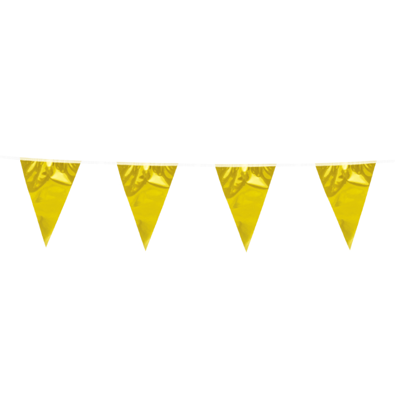 BUNTING PLÁSTICO DORADO