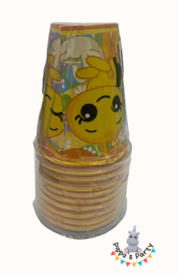 VASOS DE PLÁSTICO ABEJA PLIM PLIM X10