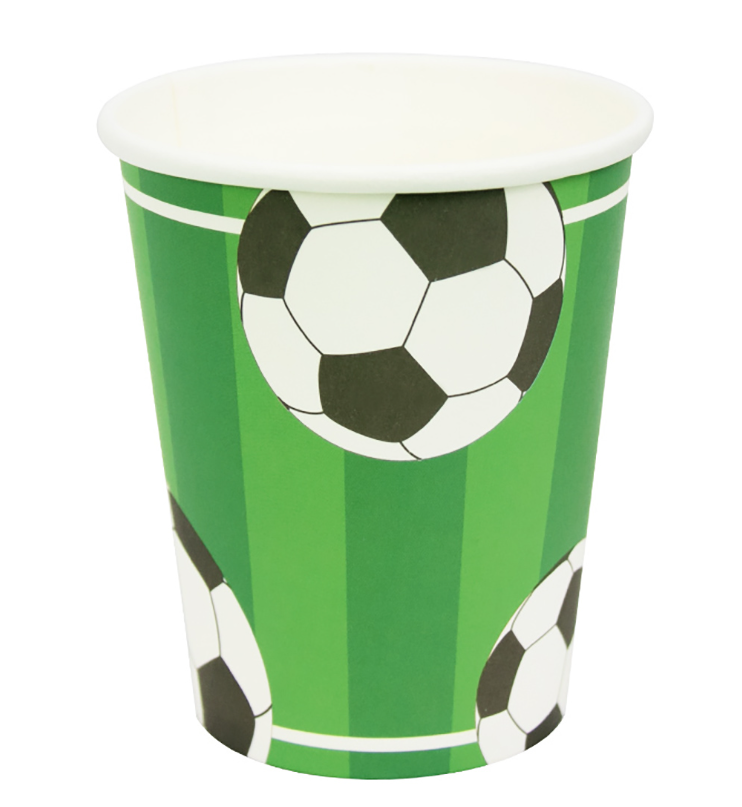 VASOS DE CARTÓN FUTBOL X10