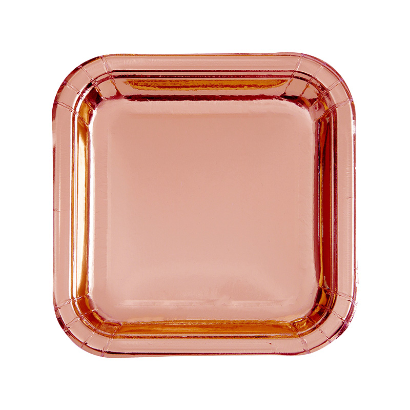 PLATOS ROSE GOLD CUADRADO X 8