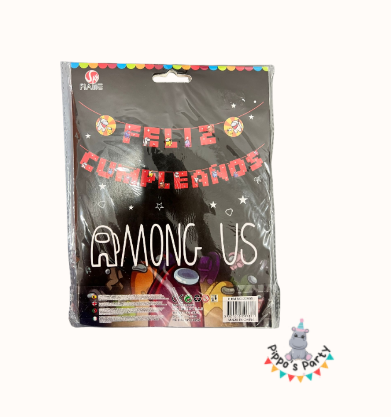 LETRERO FELIZ CUMPLEAÑOS AMONG US