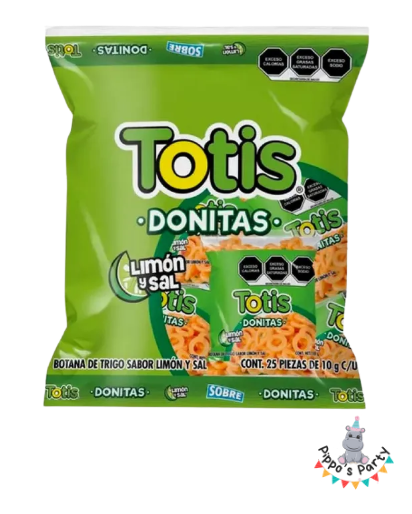 BOLSA TOTIS DONITAS 25 PIEZAS DE 10g C/U