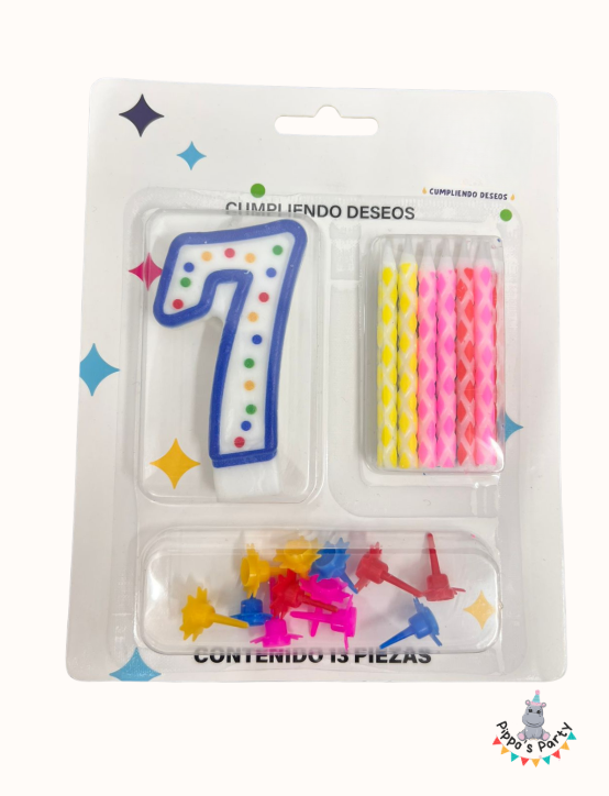 VELA PARA CUMPLEAÑOS NÚMERO 7