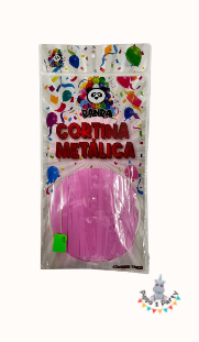 CORTINA METÁLICA ROSA MATTE 