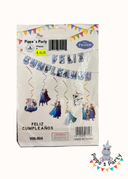 LETRERO FELIZ CUMPLEAÑOS FROZEN 