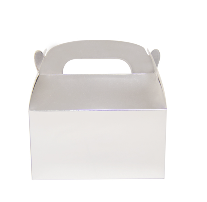 CAJAS PLATEADAS GOLD DE PAPEL X6