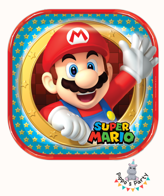 PLATOS CUADRADOS SUPER MARIO X6