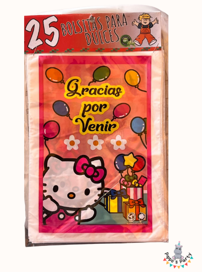 BOLSAS PARA DULCES HELLO KITTY X25