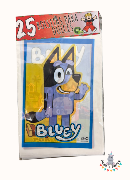 BOLSITAS PARA DULCES BLUEY X25