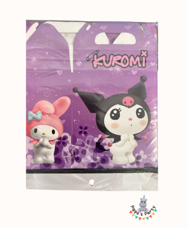 CAJA DE PAPEL PARA FIESTA KUROMI X10