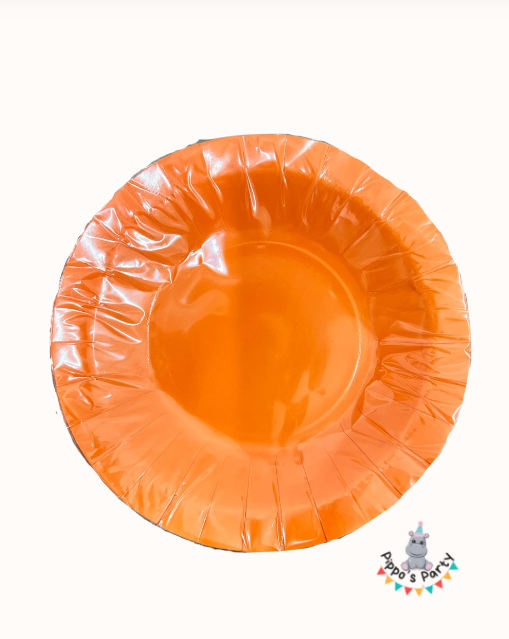 PLATOS COLOR NARANJA X10