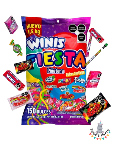 WINIS FIESTA PIÑATERO 150 DULCES