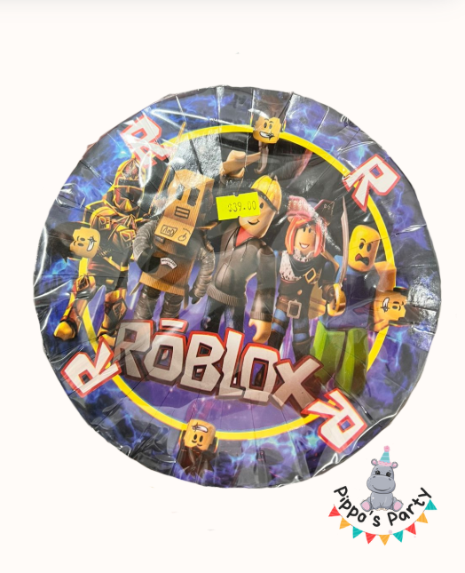 PLATOS DE CARTÓN ROBLOX X10
