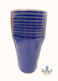 VASOS DE PLÁSTICO COLOR AZUL FUERTE X10 