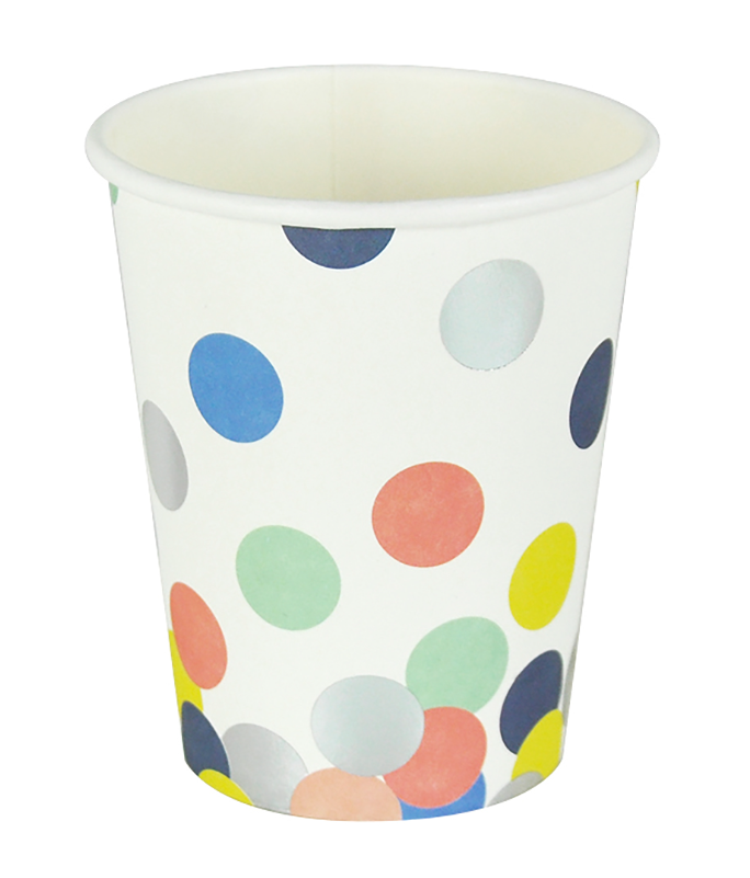 VASO DOTS COLORES X8