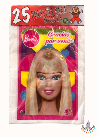 BOLSAS PARA DULCES BARBIE X25