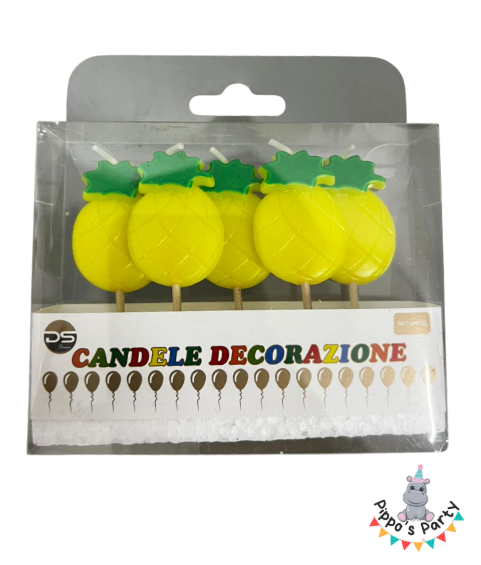 VELAS DE CUMPLEAÑOS PIÑAS X5
