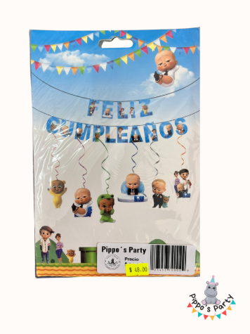 LETRERO FELIZ CUMPLEAÑOS JEFE EN PAÑALES 