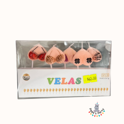 VELAS DECORATIVAS TEMÁTICA DESPEDIDA DE SOLTERA  X5