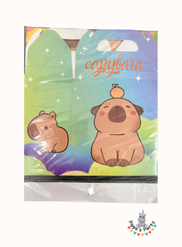 CAJA DE PAPEL PARA FIESTA CAPIBARA X10