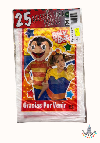 BOLSAS PARA DULCES BELY Y BETO X25