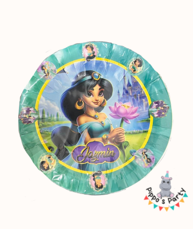 PLATOS DE CARTÓN PRINCESA JAZMÍN X10
