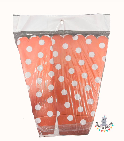 CAJA PARA PALOMITAS COLOR NARANJA X10