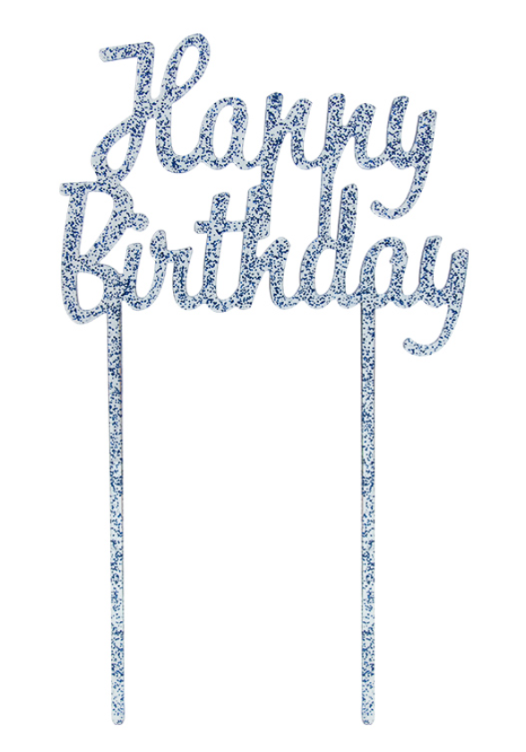 TOPPER PARA PASTEL HAPPY BIRTHDAY AZUL