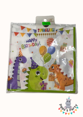 SERVILLETAS DINO HAPPY BIRTHDAY X15