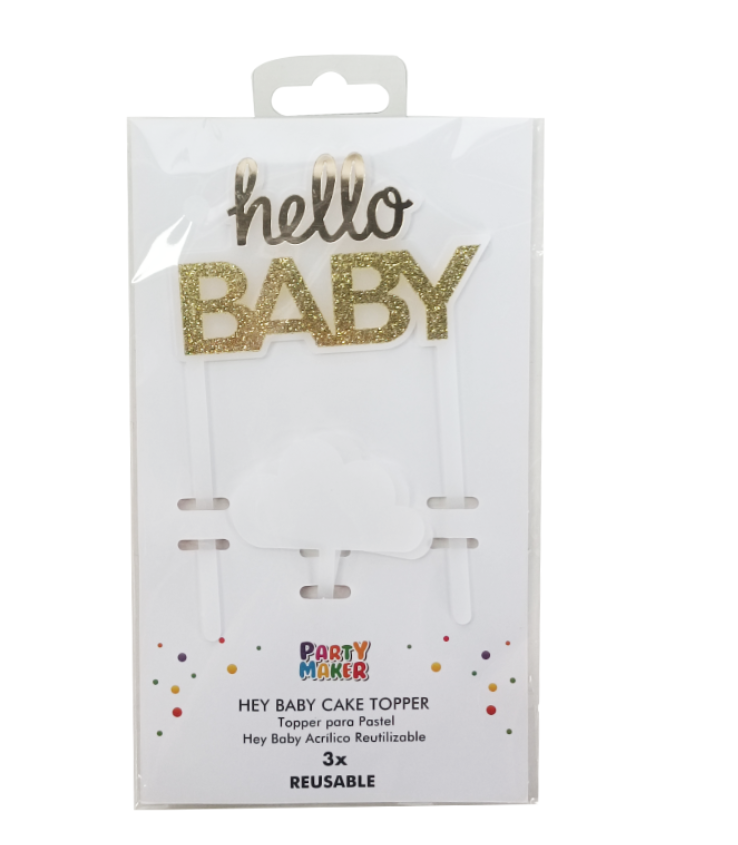 DECORACIÓN DE PASTELES "HELLO BABY"