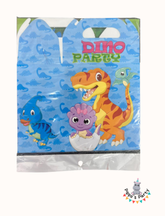CAJA DE PAPEL PARA FIESTA DINO PARTY X10