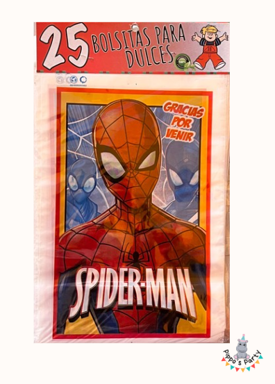 BOLSAS PARA DULCES SPIDER MAN X25