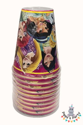 VASOS DE PLÁSTICO PRINCESAS DISNEY X10