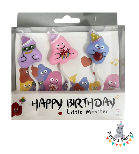 VELAS DE CUMPLEAÑOS FANTASMAS X3