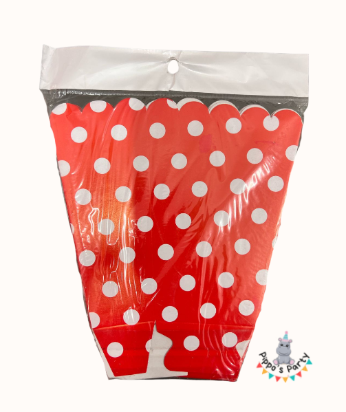CAJA PARA PALOMITAS COLOR ROJO X10