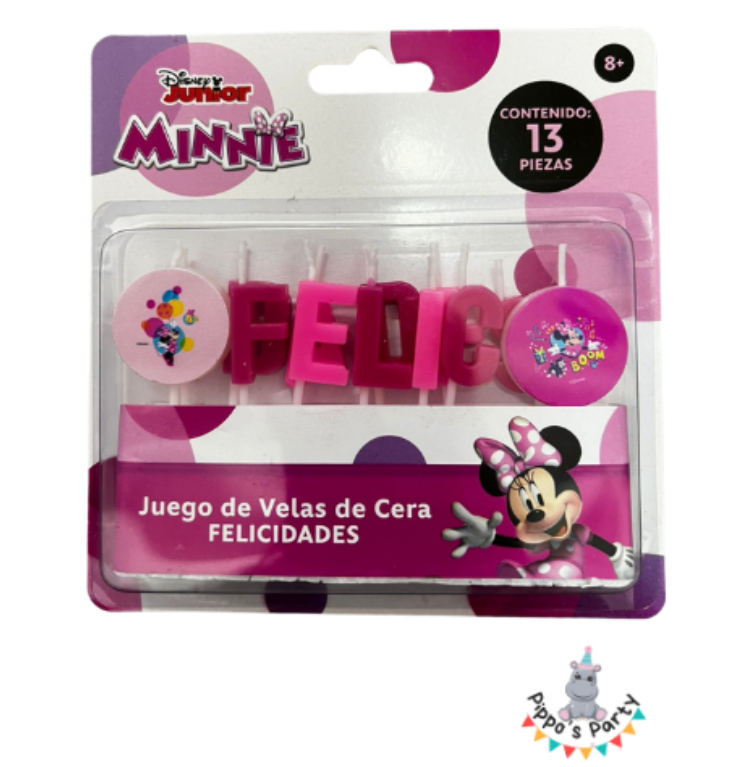 VELAS DE CERA FELICIDADES PARA NIÑA
